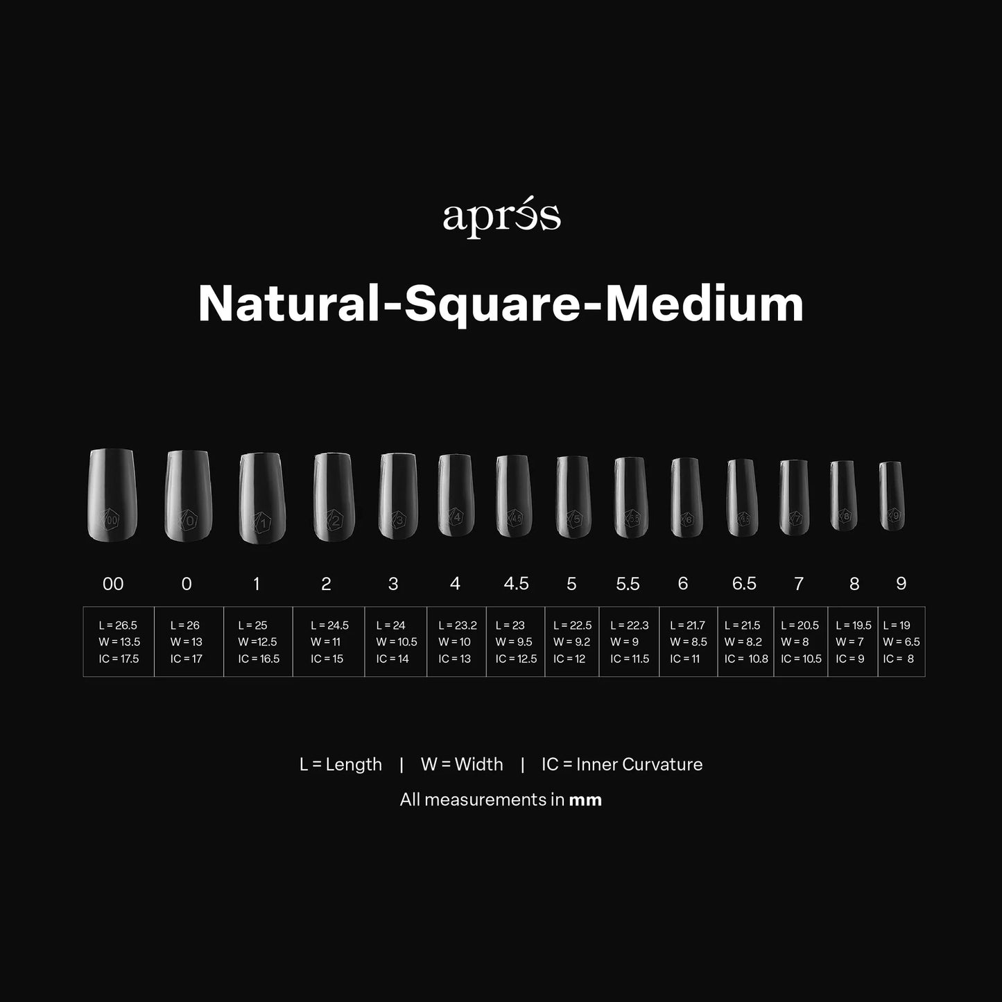 Gel-X® Tips Natural Cuadrado Medio (280und)