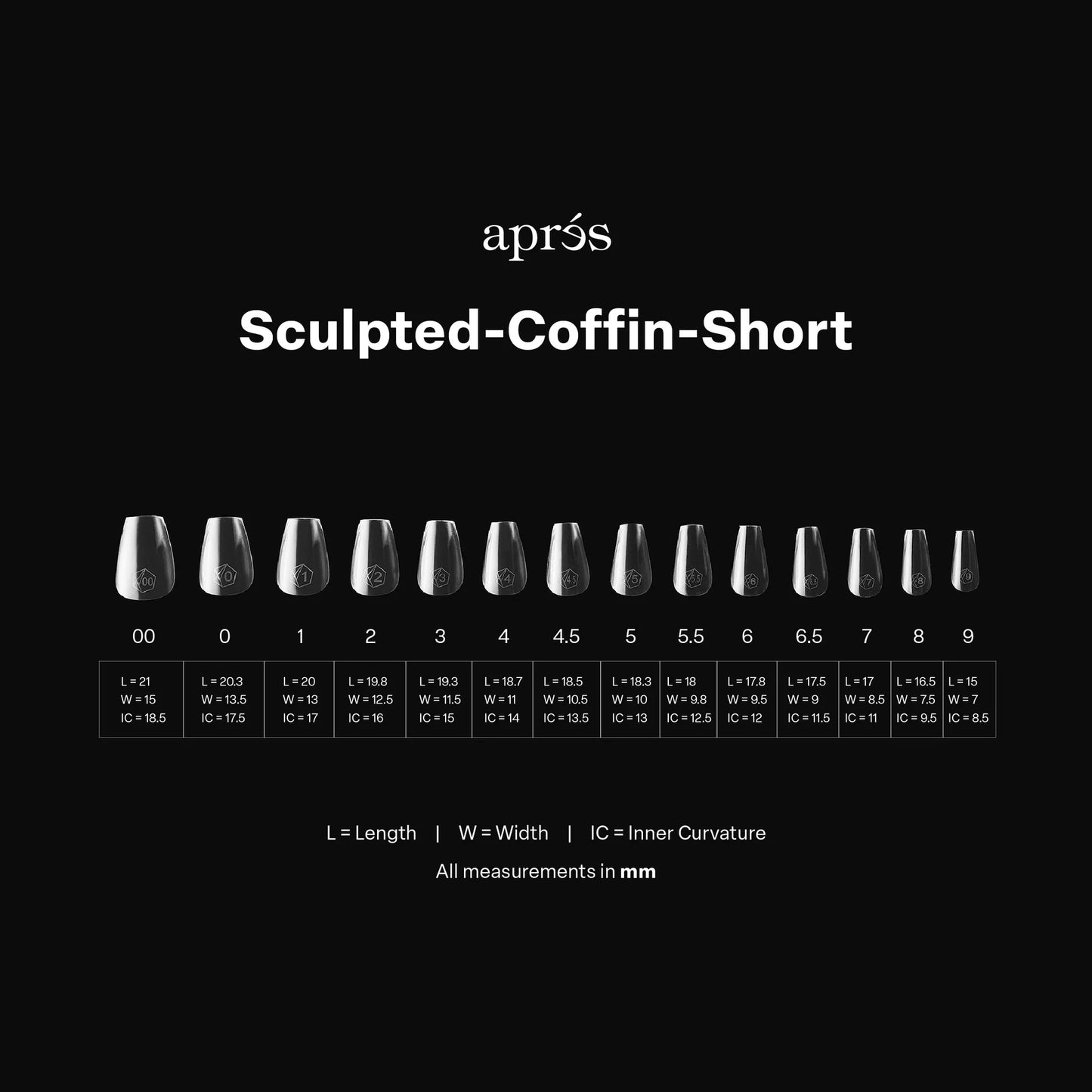 GEL-X® Tips Esculpido Coffin Corto (600PCS)