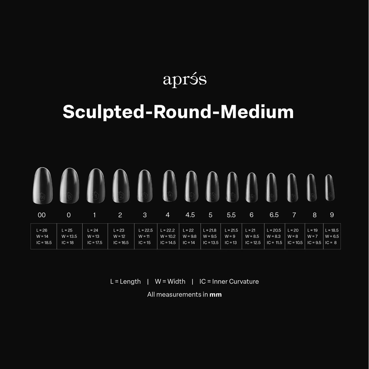 GEL-X® Tips Esculpido Redondo Medio (600PCS)