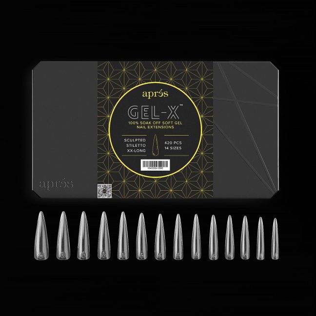 Gel-X® Tips Esculpido Stiletto Extra Extra Largo (420und)