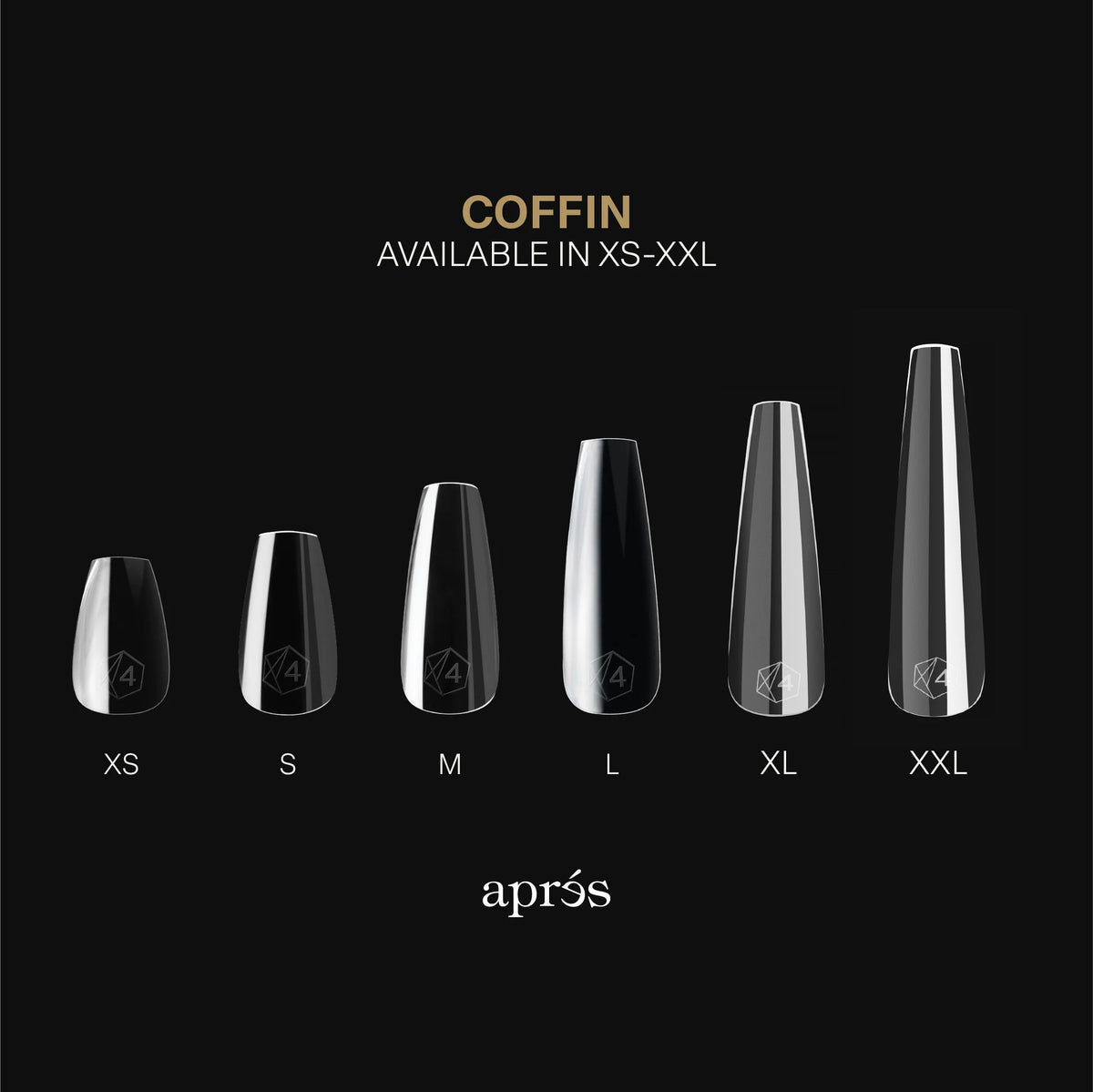 Gel-X® Tips Natural Coffin Corto (280und)