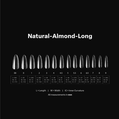 Gel-X® Tips Natural Almendra Largo (600und)