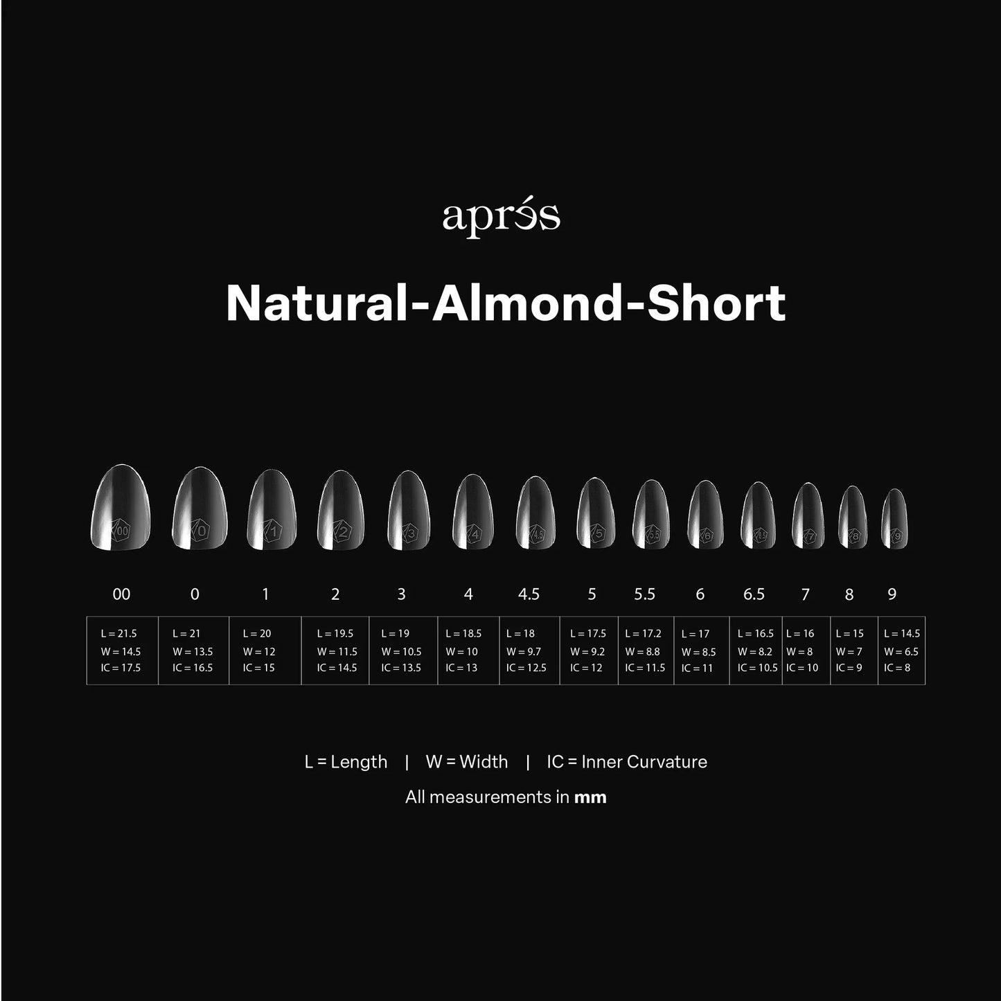 Gel-X® Tips Natural Almendra Corto (280und)