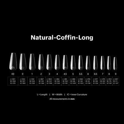 Gel-X® Tips Natural Coffin Largo (600und)