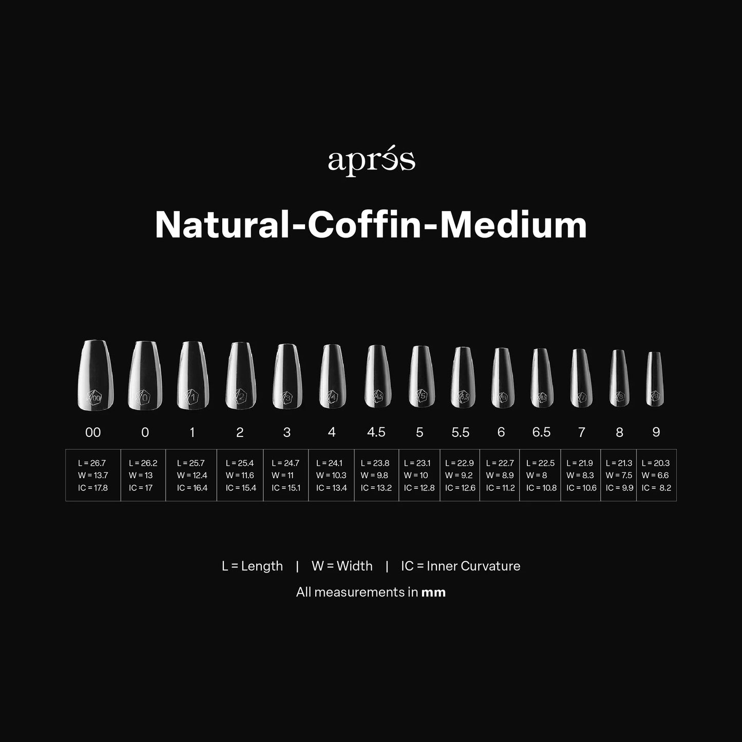 Gel-X® Tips Natural Coffin Medio (280und)