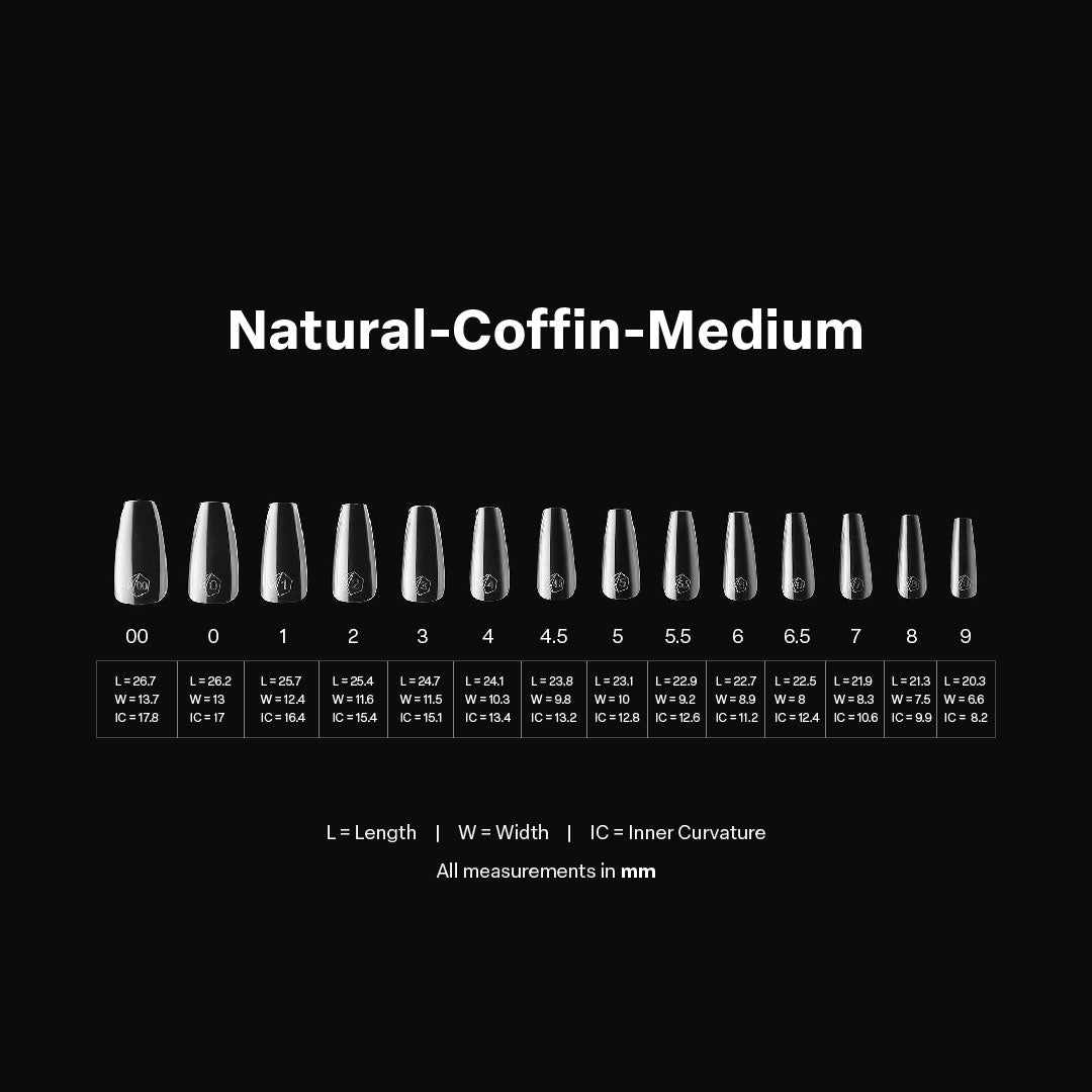 Gel-X® Tips Natural Coffin Medio (600und)