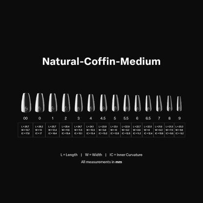 Gel-X® Tips Natural Coffin Medio (600und)