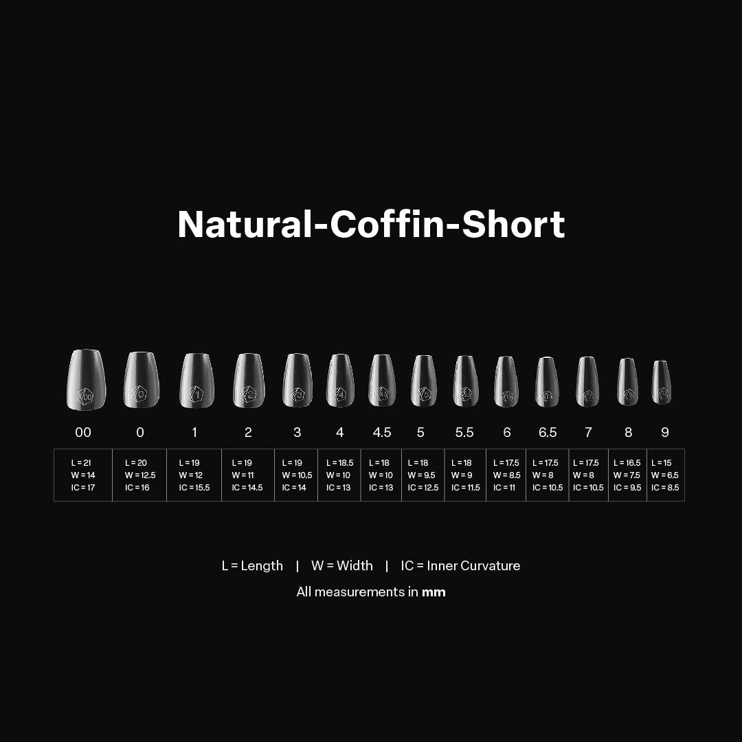 Gel-X® Tips Natural Coffin Corto (600und)