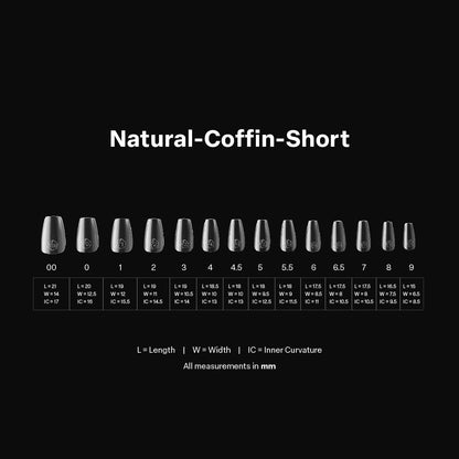 Gel-X® Tips Natural Coffin Corto (600und)