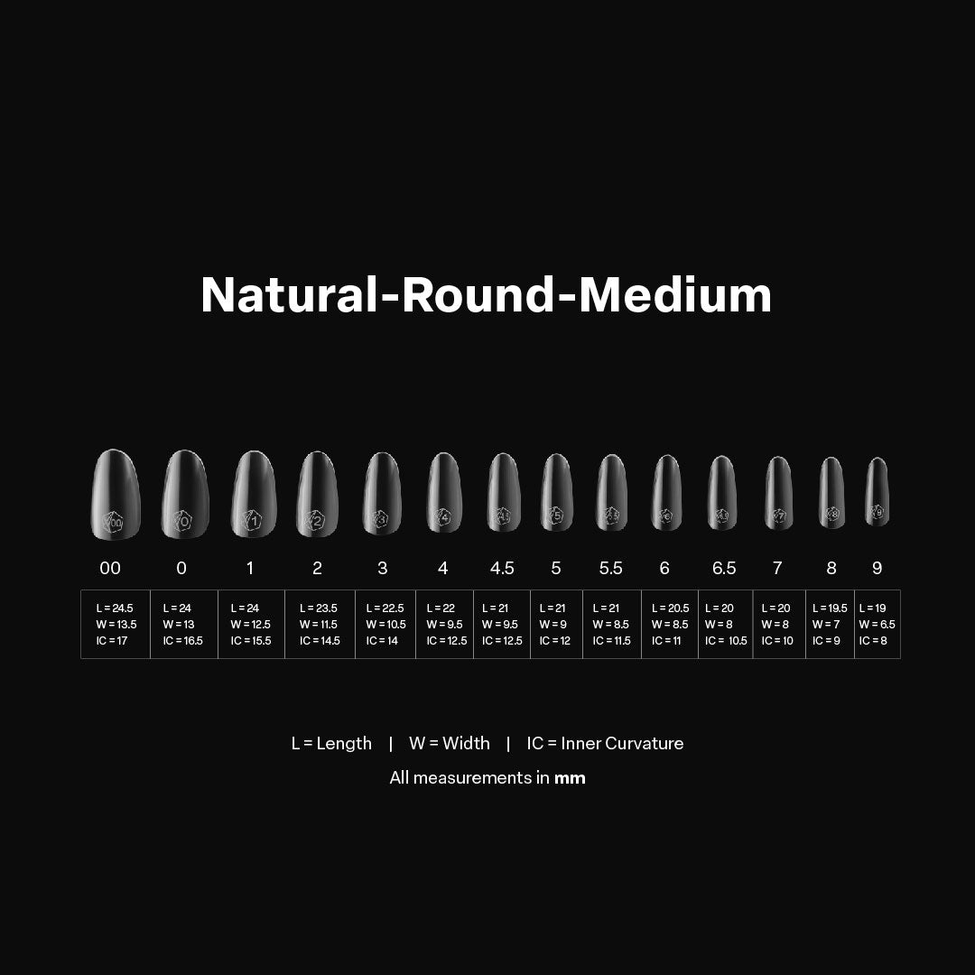 Gel-X® Tips Natural Redondo Medio (600und)