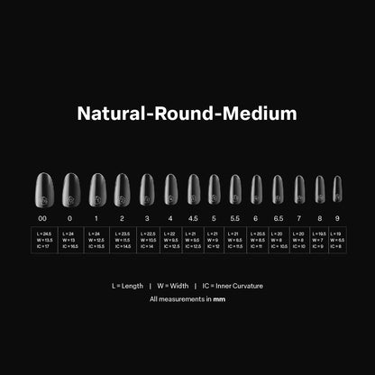 Gel-X® Tips Natural Redondo Medio (600und)