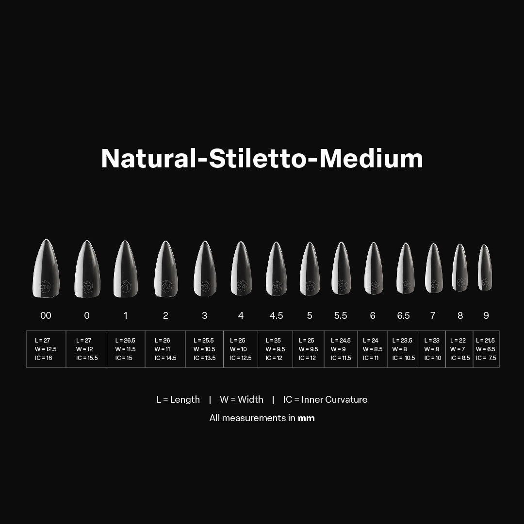 Gel-X® Tips Natural Stiletto Medio (600und)