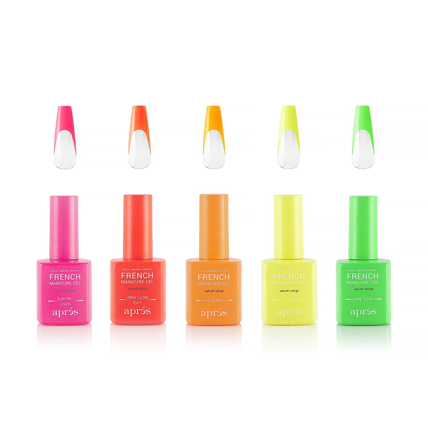 French Gel Neon Ombre Set