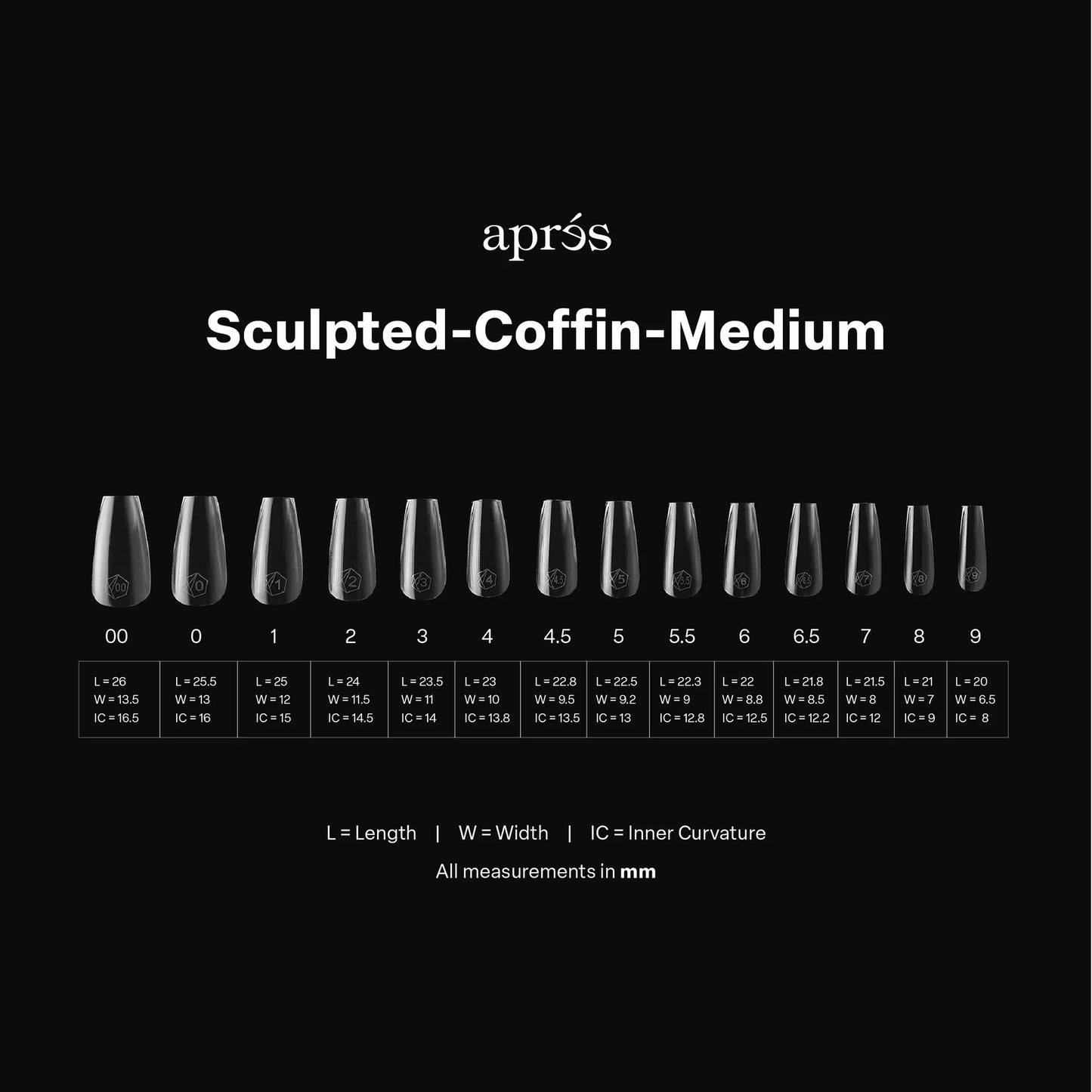 Gel-X® Tips Esculpido Coffin Medio  (280und)