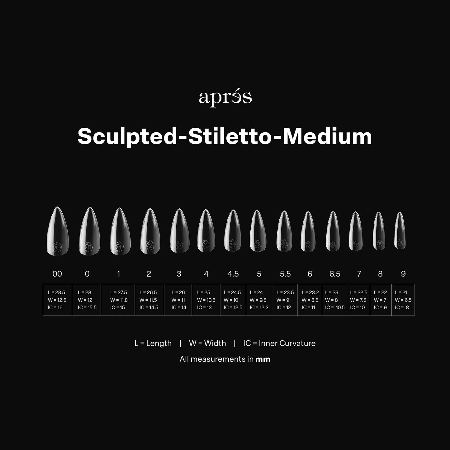 Gel-X® Tips Esculpido Stiletto Medio (280und)