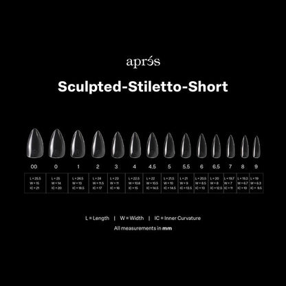 Gel-X® Tips Esculpido Stiletto corto (280und)