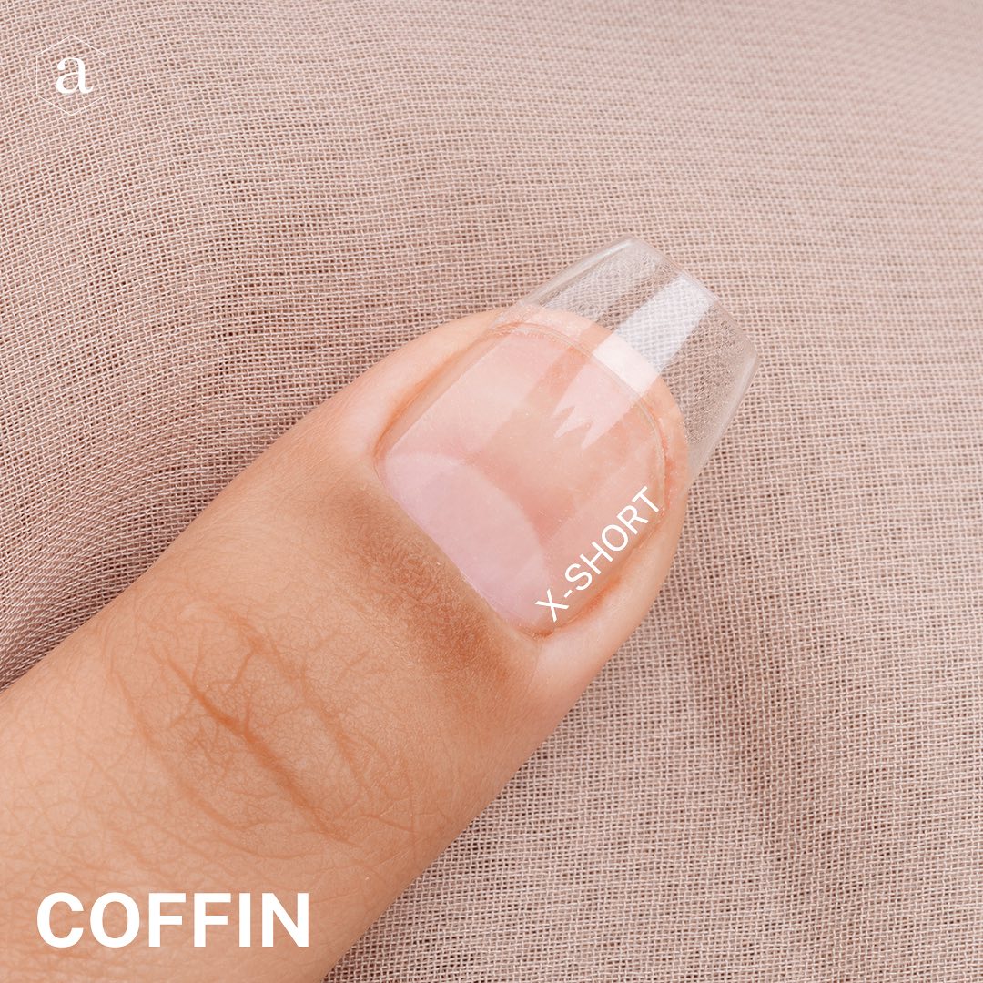 Gel-X® Tips Natural Coffin Extra Corto (280und)