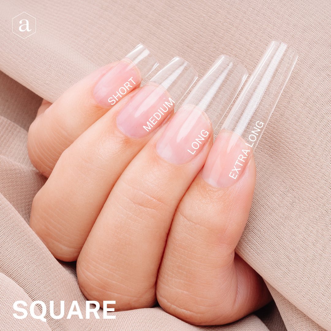 Gel-X® Tips Natural Cuadrado Medio  (280und)