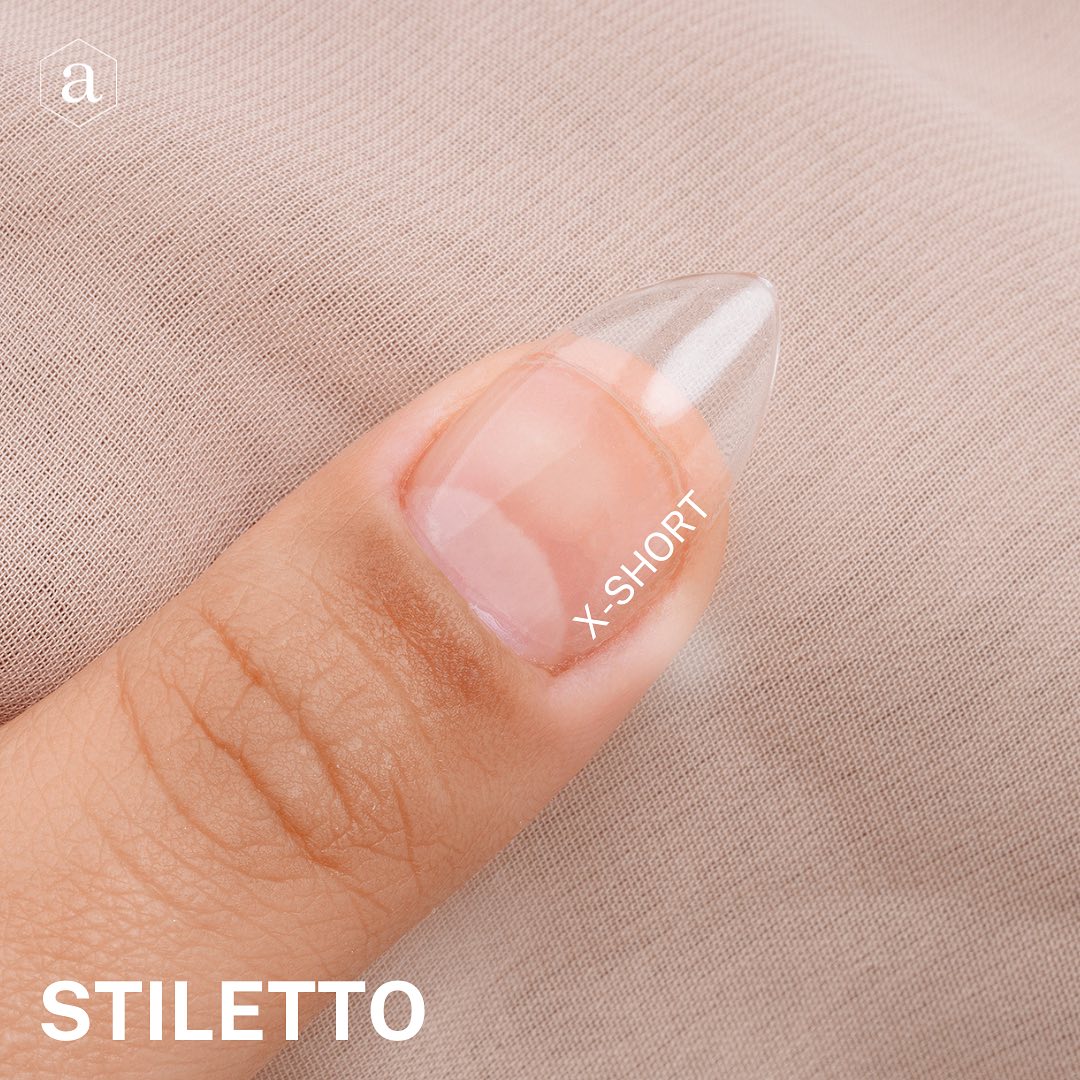 Gel-X® Tips Natural Stiletto Extra Corto (600und)